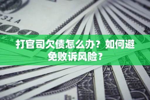 济南打官司欠债怎么办？如何避免败诉风险？