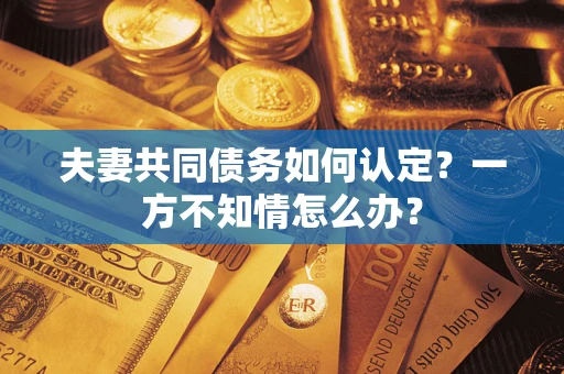 济南夫妻共同债务如何认定？一方不知情怎么办？