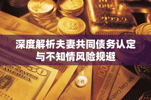 济南深度解析夫妻共同债务认定与不知情风险规避