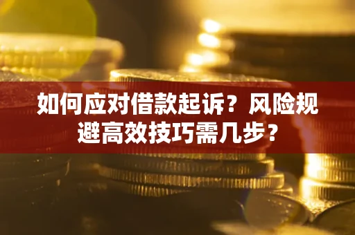 济南如何应对借款起诉？风险规避高效技巧需几步？