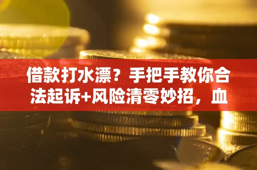 济南借款打水漂？手把手教你合法起诉+风险清零妙招，血泪教训换来的干货！