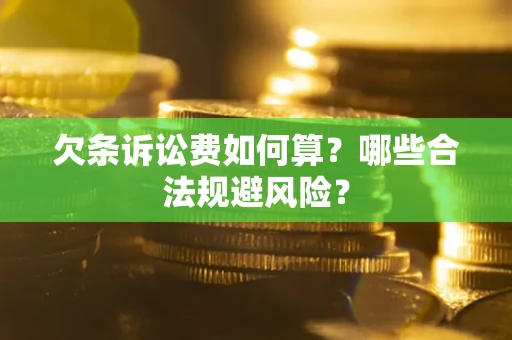 济南欠条诉讼费如何算？哪些合法规避风险？