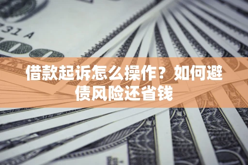 济南借款起诉怎么操作？如何避债风险还省钱