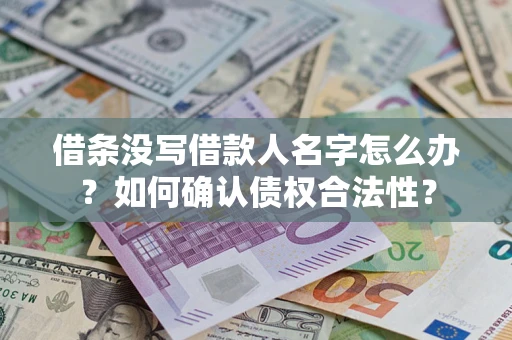 济南借条没写借款人名字怎么办？如何确认债权合法性？