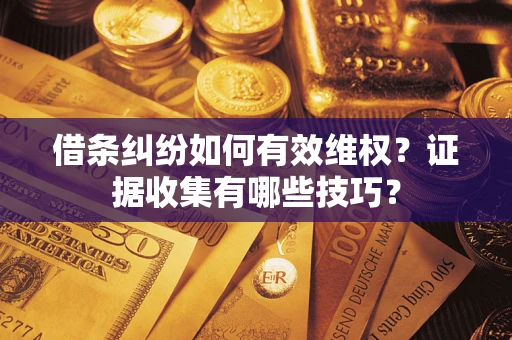 济南借条纠纷如何有效维权？证据收集有哪些技巧？