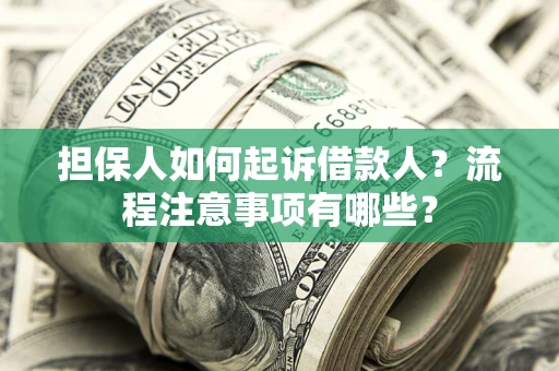 济南担保人如何起诉借款人？流程注意事项有哪些？